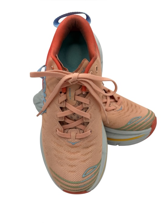 Hoka Shoes - HOKA Bondi X Size 7 Orange & Blue Running Sneakers